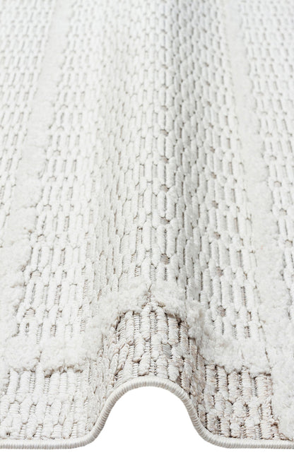 CZY 09 CREAM GREY LW  - COZY - Hav Toz Vermez Modern Örgü Dokuma Makine Halısı