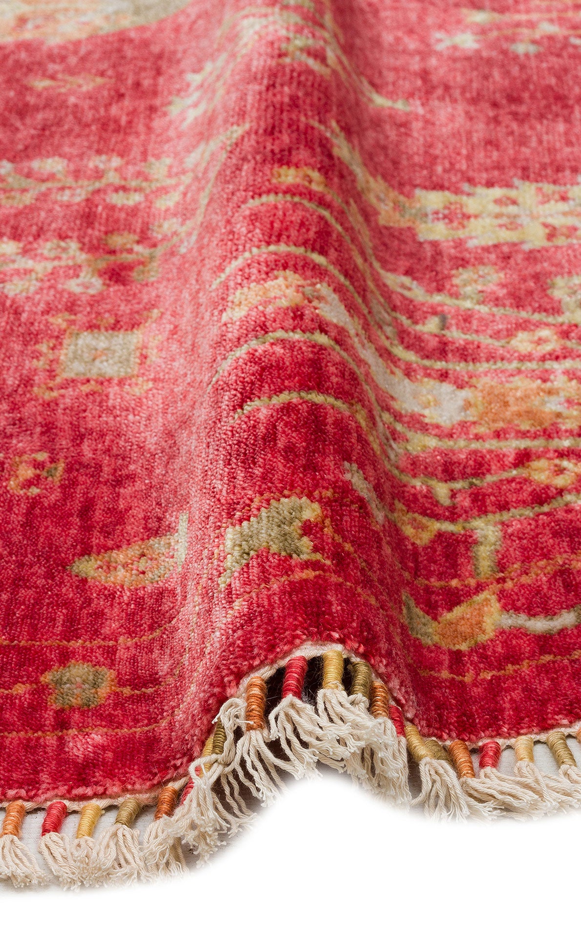 ZR 08 RED AUTUMN Q  - ZARA - Otantik Desenli, Özel Tezgahlarda Üretilen Modern Uşak Halısı