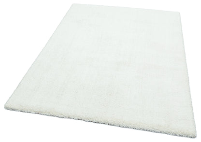 1006 WHITE  - COMFORT - Kolay Kullanımlı Hav Toz Vermez Yumuşak Dokulu Modern Pofuduk Shaggy Halı