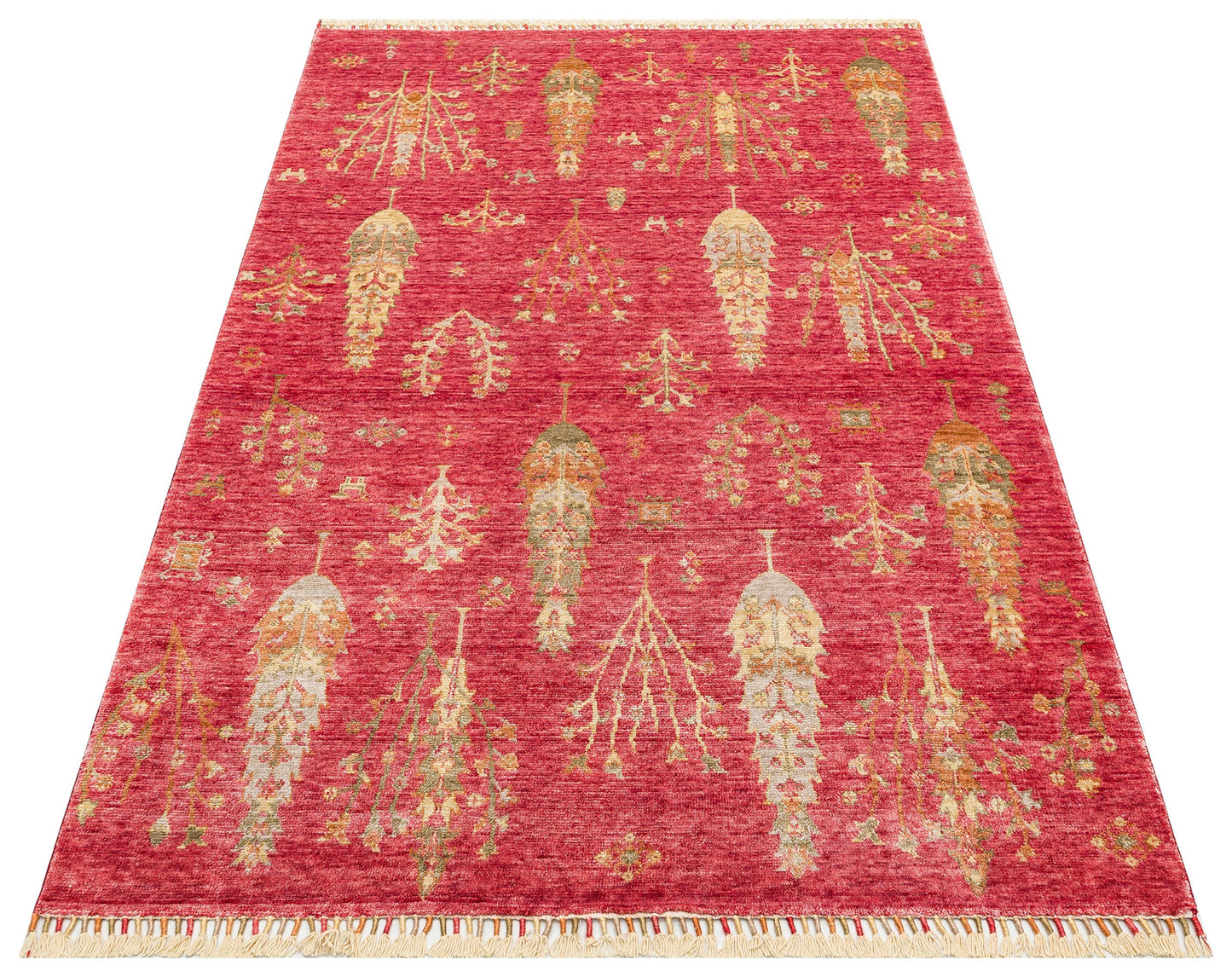 ZR 08 RED AUTUMN  - Otantik Desenli El Emeği ile Üretilen Modern Uşak Halısı