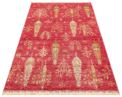 ZR 08 RED AUTUMN  - Otantik Desenli El Emeği ile Üretilen Modern Uşak Halısı