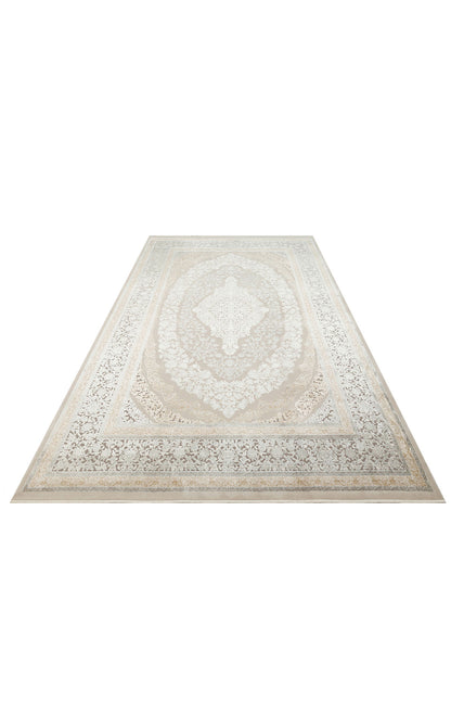 MHL 08 CREAM GREY  - MAHAL - Klasik Desenli Yüksek Kalite Sık Dokuma Salon Halısı