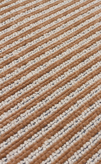 Ada Plain Bej - Yıkanabilir Kaymaz Hav Yapmaz Modern Düz Dokuma Kilim