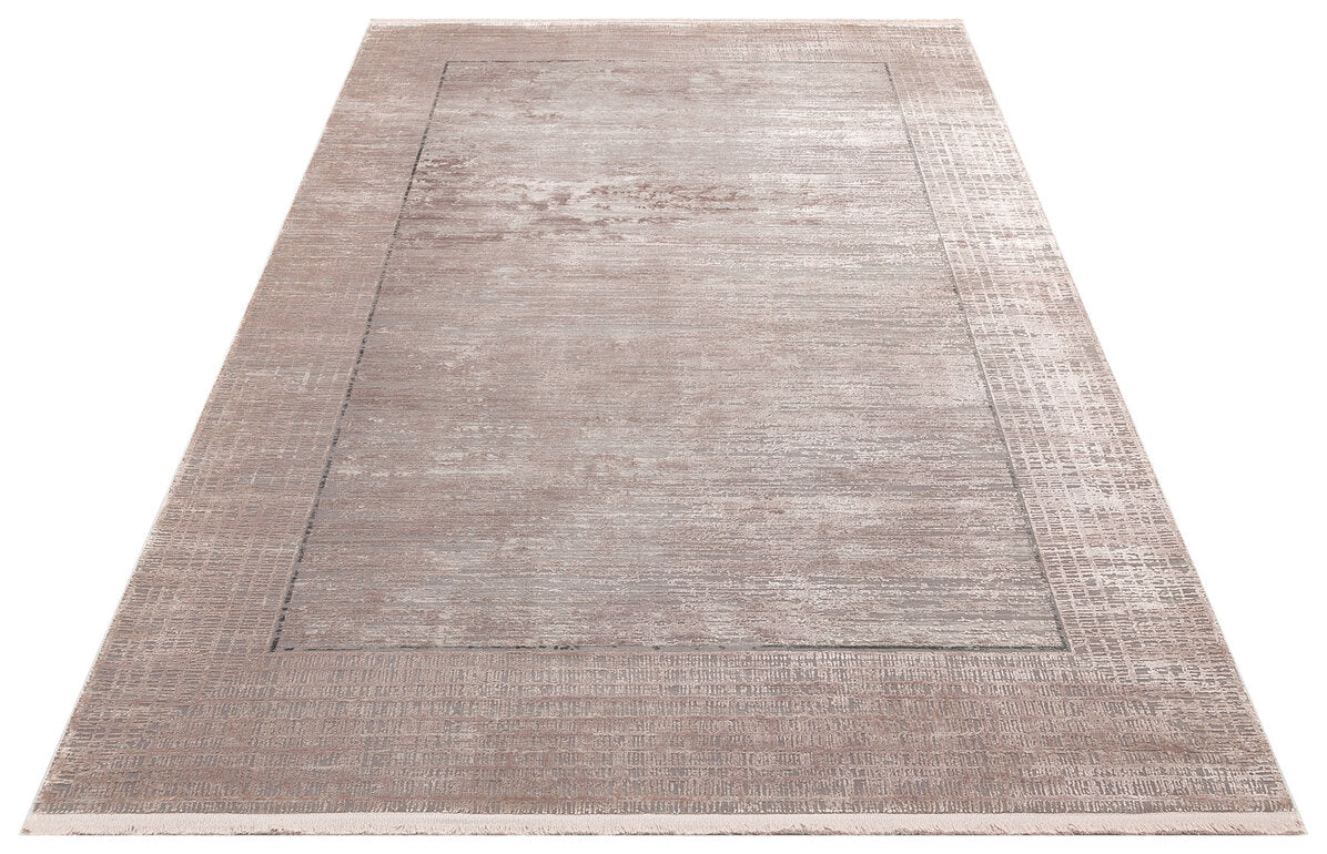 FRESCO DYED FSD 02 Bej - Eskitme Dokulu Işıltılı Salon Halısı