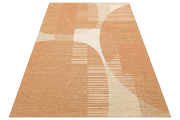 BRK 13 NATURAL BEIGE  - BROOKLYN - Hasır Görünümlü Kaymaz Renkli Dokuma Modern Kilim
