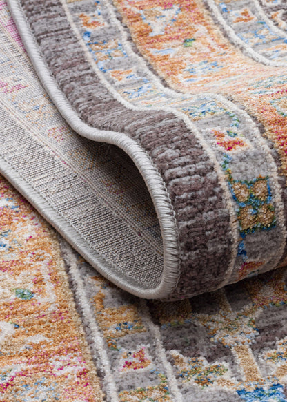 Sofıa SOF 01 Multy - Etnik Renkli El Dokuma Uşak Halı Desenlerine Sahip Makine Halısı