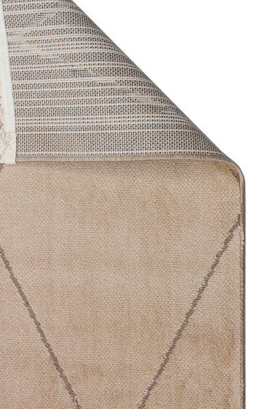 URB 02 BEIGE  - URBAN - Etnik Desenlere Sahip Hav Toz Vermez Yumuşak Dokulu Modern Halı