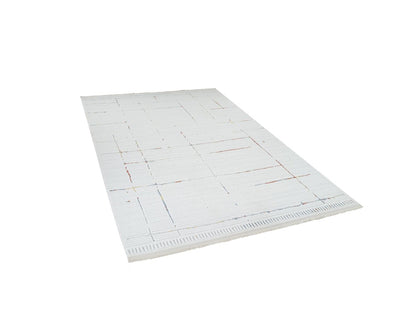 Origami 6942 Beyaz Multi - Polyester Dokuma Halı | Modern Salon Halısı