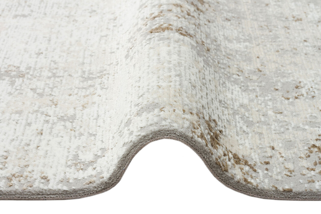 LGS 05 GREY BEIGE XW  - LAGOS XW - Hav Toz Vermez Eskitme Desenli Modern Makine Halısı