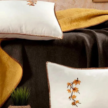 Nakışlı Battaniye Takımı Çınar Çift Kişilik