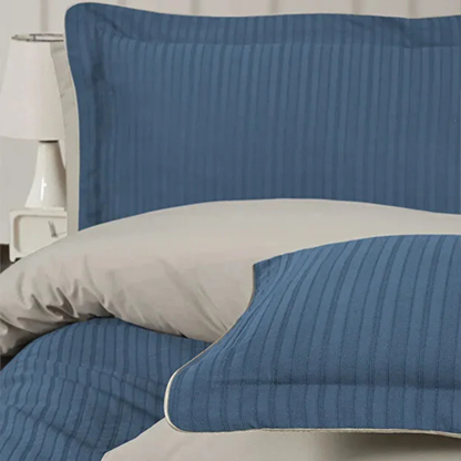 Armürlü Nevresim Takımı İndigo Çift Kişilik