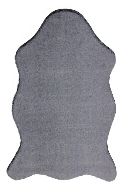  Solo 1614 Gri - Tüy Dökmez Kaydırmaz Tabanlı Modern Peluş Halı