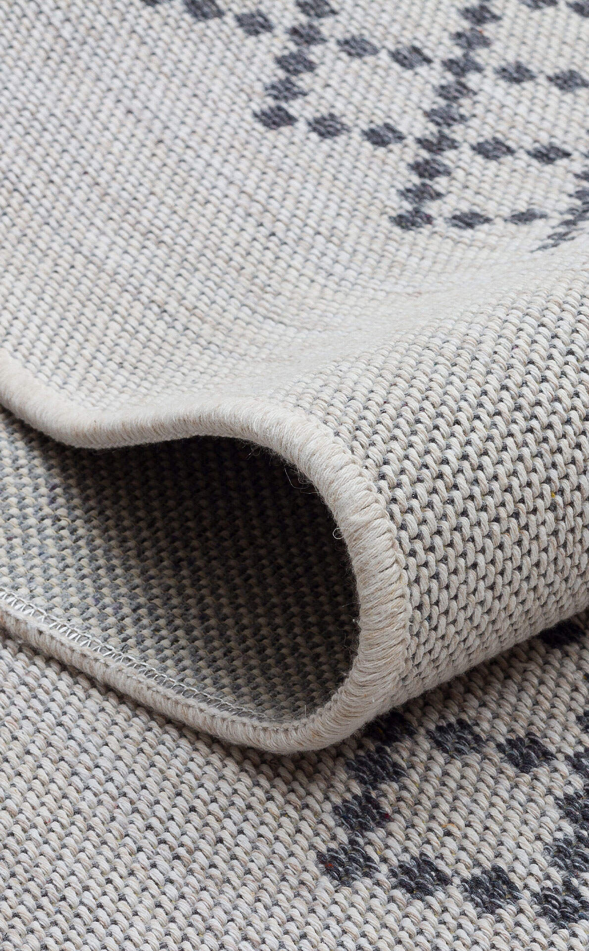 PNM 01 GREY  - PANAMA - Natural Yıkanabilir Kaymaz Tabanlı Tok Dokuma Kilim