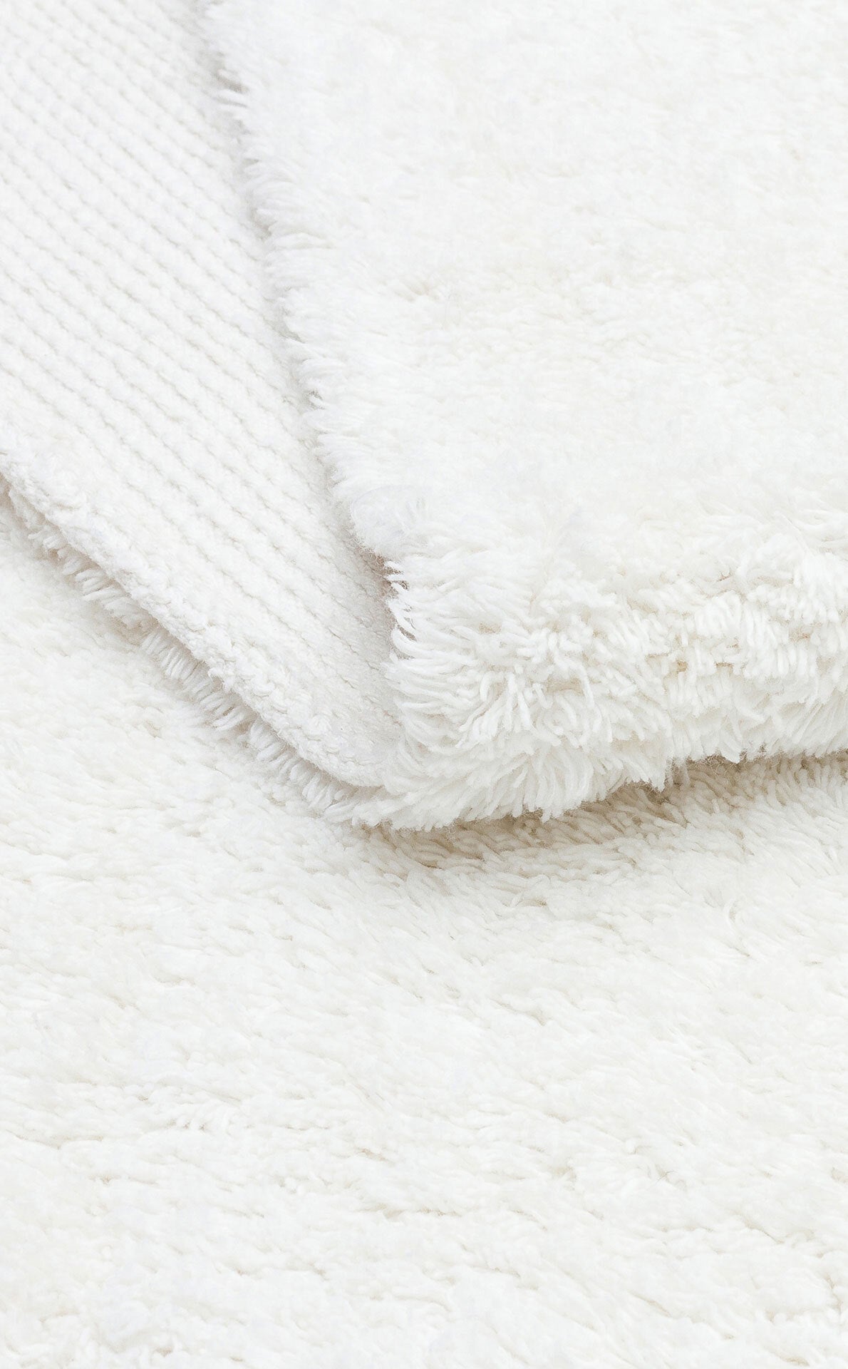 CBN PLAIN WHITE Q  - COTTON BOON - Yıkanabilir Kaymaz Tabanlı Naturel Pamuk Bebek Halısı