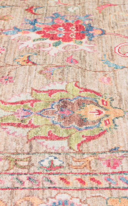 Antique ATK 08 Bej - Yıkanabilir Kaymaz Antik Desenli Otantik Kilim