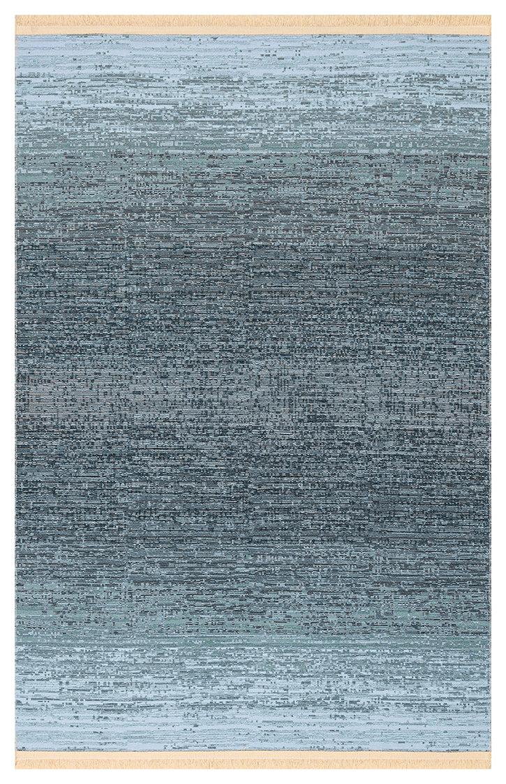 Kutnu Kilim KTN 01 Antrasit Ombre Renk Geçişli Çift Taraflı Yıkanabilir Hav Vermez Salon Kilimi