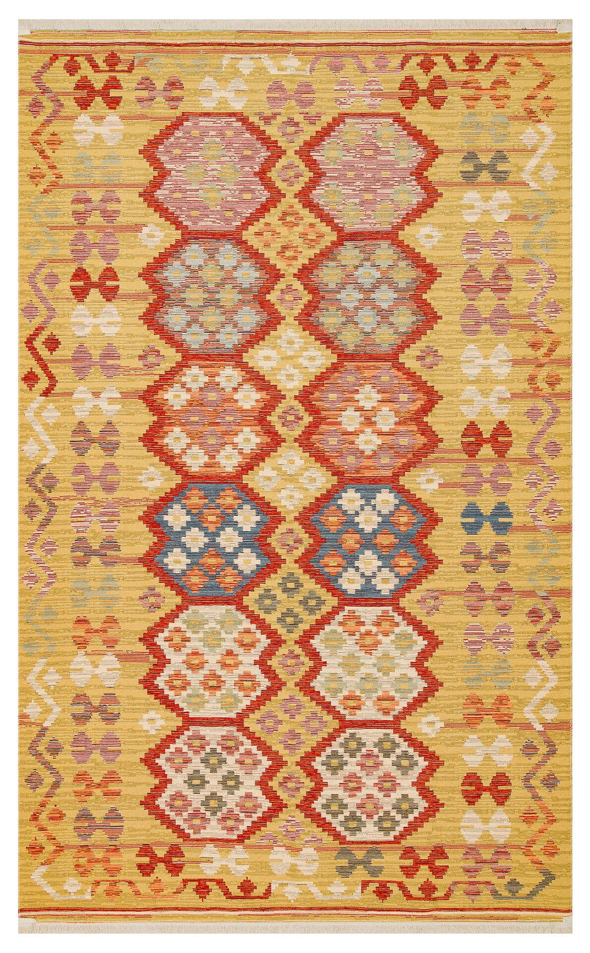 Nomad NMD 03 Kırmızı - Çift Taraflı Yıkanabilir Kilim | Otantik Kilim