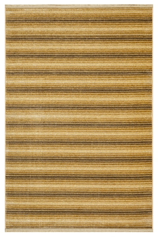 Cool 402 Gold Çizgi Desenli Kaymaz Şönil Halı – Makinada Yıkanabilir