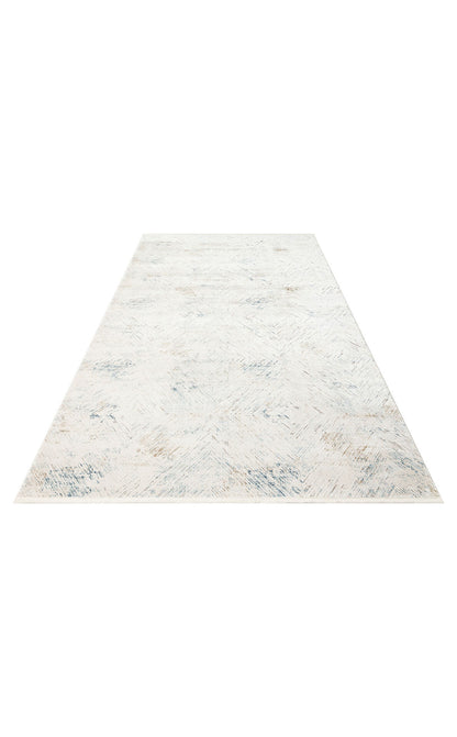PLM 03 CREAM BLUE  - PALMIRA - Yüksek Kaliteli Sık Dokuma Modern Salon Halısı