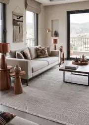 Lupi 408 Bej Sisal Bukle Yumuşak Dokulu Modern Halı