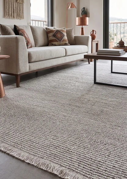 Lupi 408 Bej Sisal Bukle Yumuşak Dokulu Modern Halı