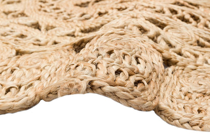 CA-108 NATURAL XW  - SOLO - Yuvarlak veya Oval El Dokuma Naturel Jüt Hasır Halı 