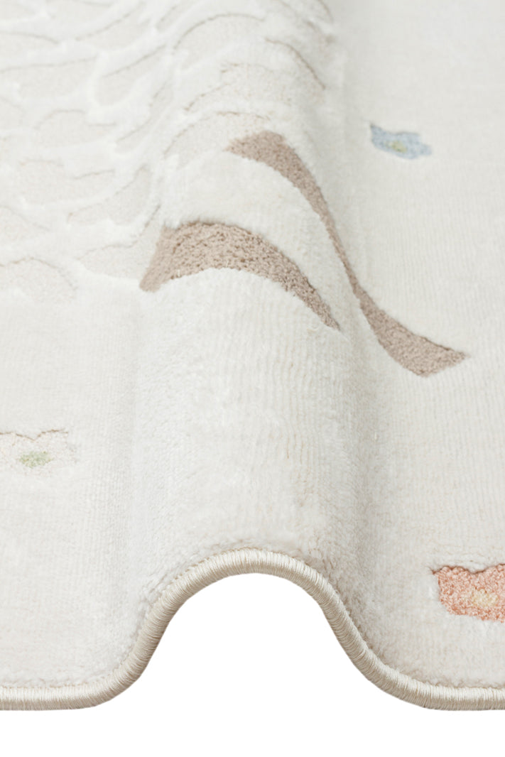 Bambino BMB 02 Krem Multy-Pastel Renkli Hav ve Toz Vermeyen Çocuk Halısı 