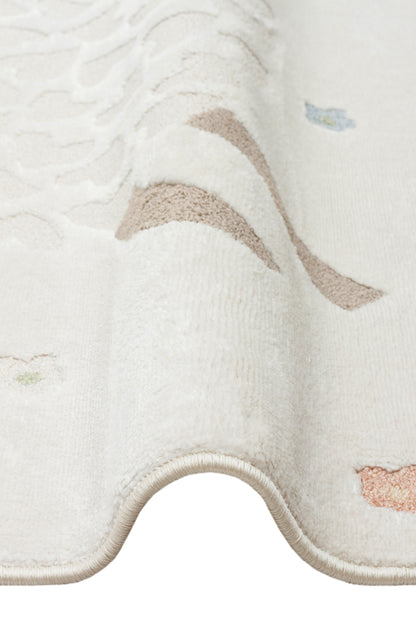 Bambino BMB 02 Krem Multy-Pastel Renkli Hav ve Toz Vermeyen Çocuk Halısı 