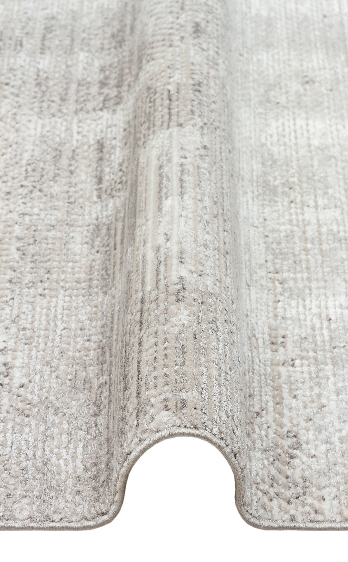 RM 02 CREAM GREY  - ROMA - Viskon ve Polyester ile Üretilen Şık Salon Halısı