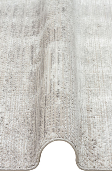 RM 02 CREAM GREY  - ROMA - Viskon ve Polyester ile Üretilen Şık Salon Halısı