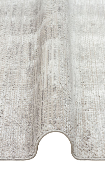 RM 02 CREAM GREY  - ROMA - Viskon ve Polyester ile Üretilen Şık Salon Halısı