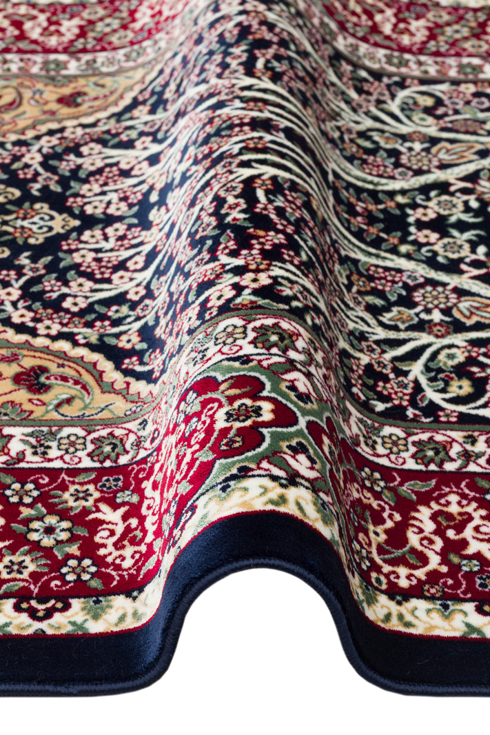 Sateen Afghan SCD 02 - Etnik Desenli Bordo Makine Halısı – Yıkanabilir, Kaymaz Taban, Hav Vermez