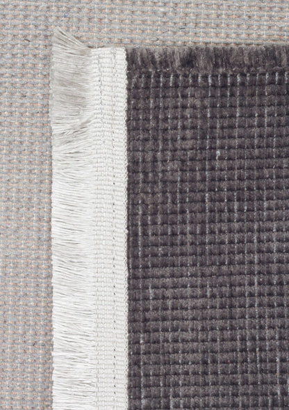  Liza LIZ 01 Antrasit Düz Pamuk Dokulu Kilim Kaymaz Tabanlı, Yıkanabilir, Modern Uzun Ömürlü Kilim