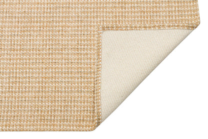 BRK 01 NATURAL BEIGE  - BROOKLYN - Hasır Görünümlü Kaymaz Renkli Dokuma Modern Kilim