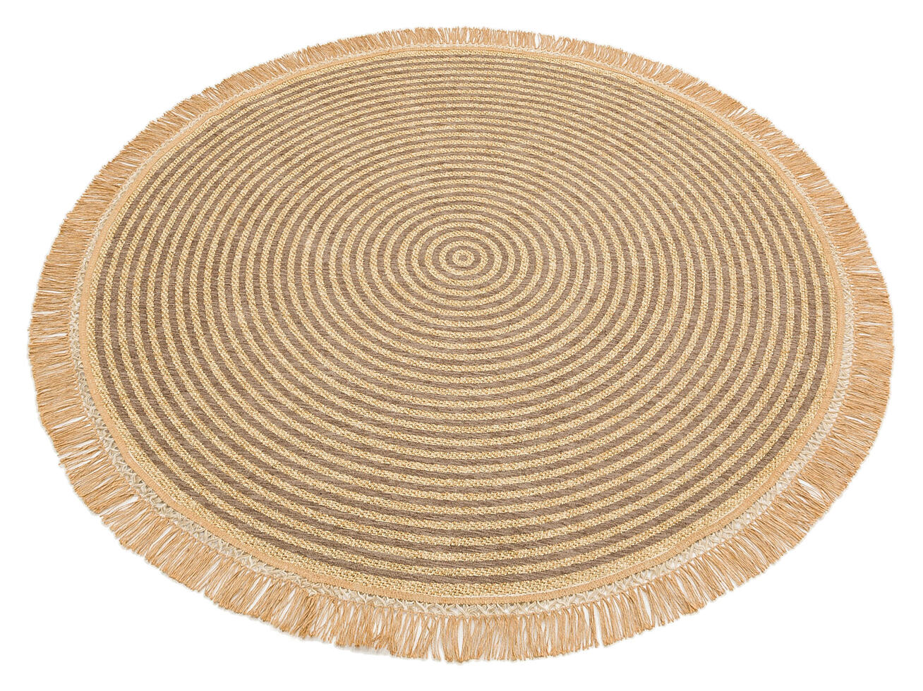 BRK 07 GREY  - BROOKLYN - Hasır Görünümlü Kaymaz Renkli Dokuma Modern Kilim