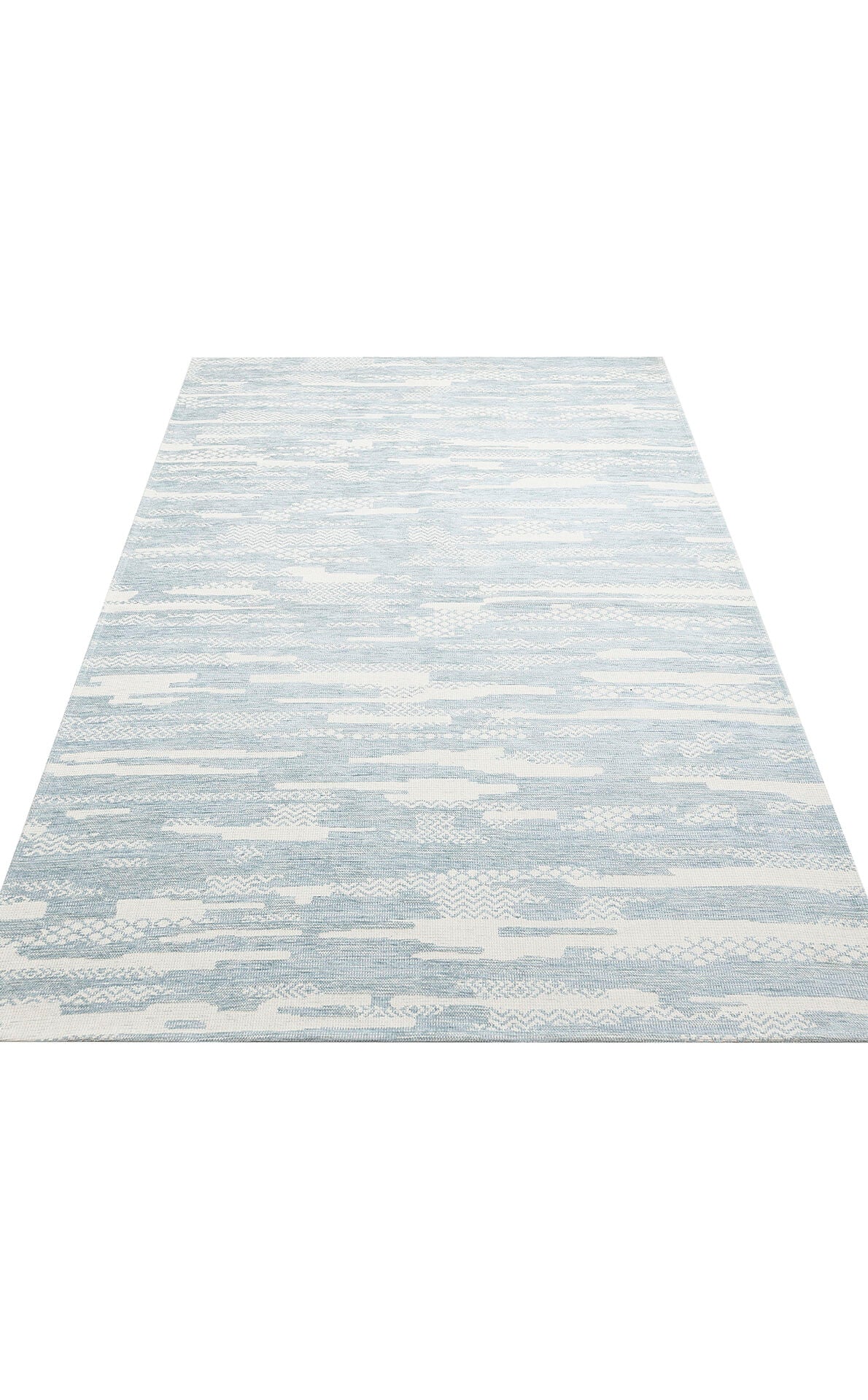 BG 01 BLUE  - BIGA - Hav Toz Vermez Kaymaz Tabanlı İnce Dokuma Modern Halı