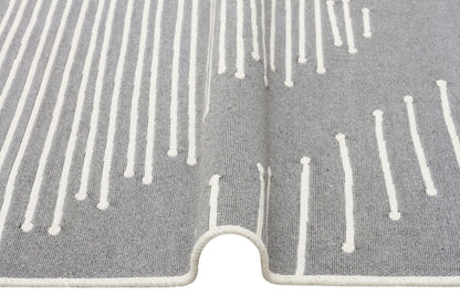 Arya AR 15 Gri - Yıkanabilir Çift Taraflı Modern Dokuma Kilim