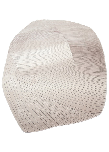 Utopia UTP 07 Krem Gri Amorf Tasarımlı Modern Viskon Halı Oval Kesim Yıkanabilir Salon Halısı