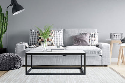 ST 09 GREY XW  - SATEEN - Hav Toz Vermez Yıkanabilir Kaymaz İnce Dokuma Modern Halı 
