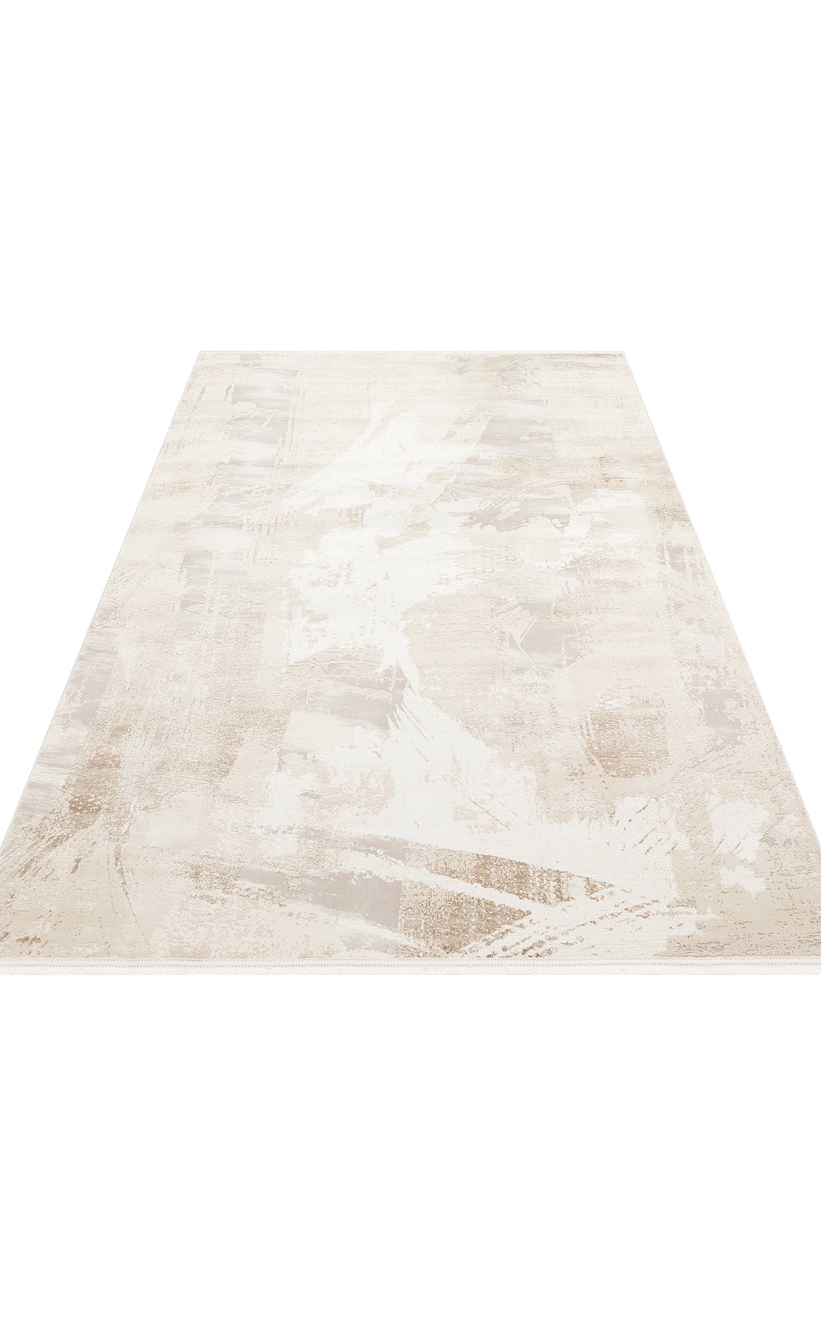 Padona PDN 06 Bej Gri - Extra Yumuşak Dokulu Sık Dokuma Modern Eskitme Desenli Halı