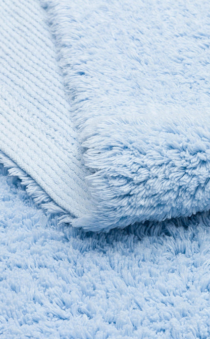 Cotton Boon CBN Plain Mavi - Yıkanabilir Kaymaz Naturel Pamuk Bebek Halısı