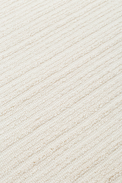 MONO LOOP 03 Beyaz XW Bukleli Sisal Dokuma Yıkanabilir Kaymaz Tabanlı Kolay Temizlenebilir Makine Halısı