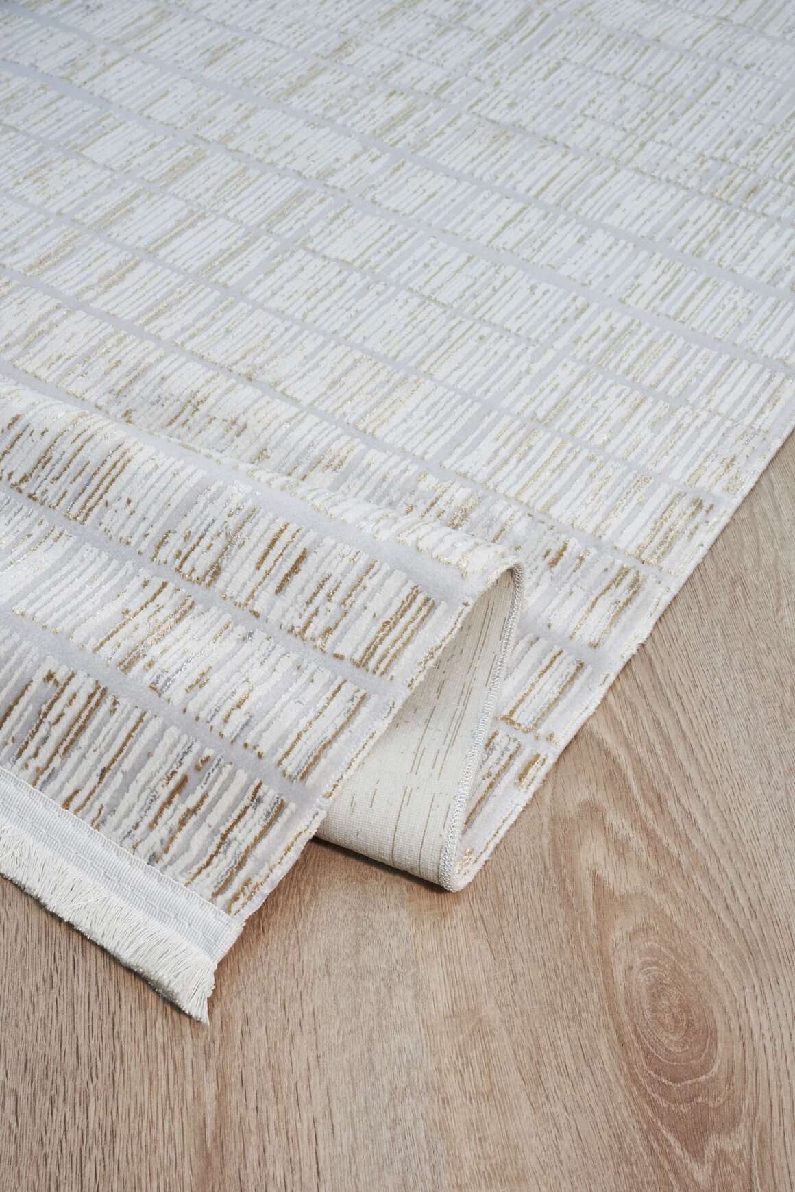 Riena 1152 Krem - Akrilik Polyester Halı | Kaymaz Tabanlı Dekoratif Halı