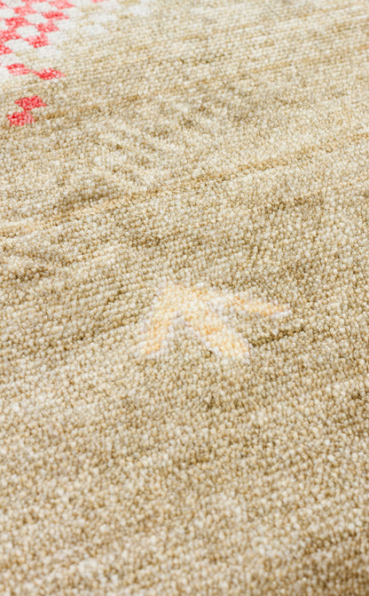 ZR 07 BEIGE AUTUMN Q  - Otantik Desenli El Emeği ile Üretilen Modern Uşak Halısı