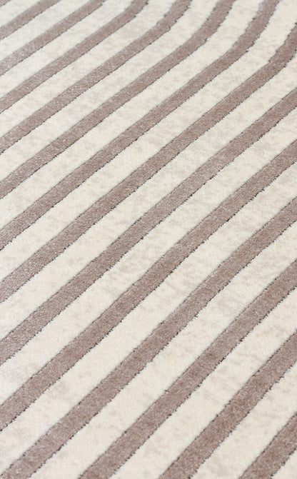 MRN 03 CREAM GREY  - MERANO - Geometrik Desenli Yüksek Kalite Sık Dokuma Salon Halısı