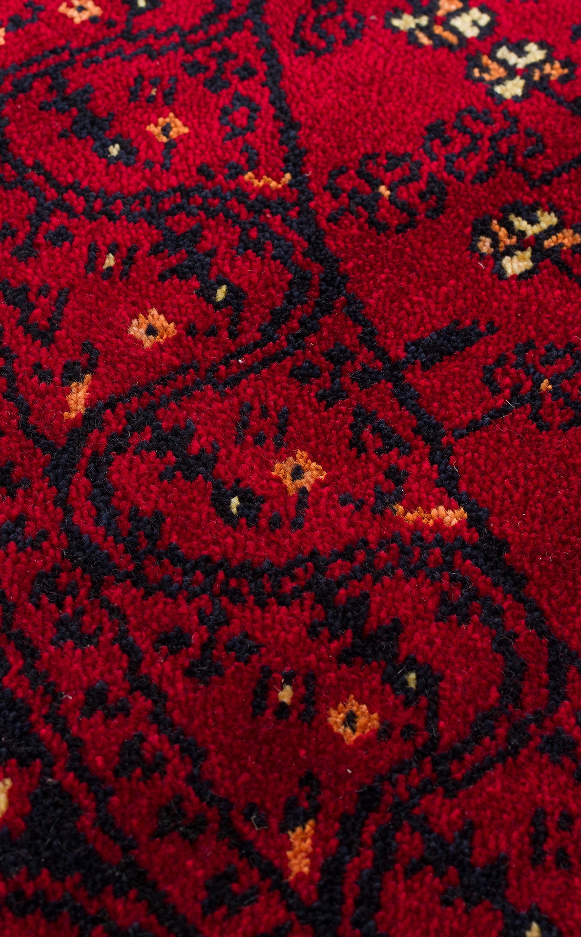 959 RED Q  - NOSTALJI - Afgan / Yağcıbedir Tezgahlarda Üretilen Tensel Uşak Halısı