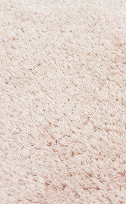 Cotton Boon CBN Plain Bej Yuvarlak Q120 - Yıkanabilir Kaymaz Naturel Pamuk Bebek Halısı