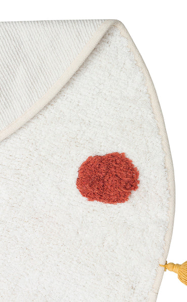 Cotton Boon XW CBN 06 Çok Renkli Yuvarlak Q120 - Yıkanabilir Kaymaz Naturel Pamuk Bebek Halısı