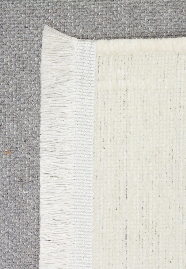 Liza LIZ 02 Beyaz - Düz Pamuk Dokulu Kilim Kaymaz Tabanlı, Yıkanabilir, Modern Uzun Ömürlü Kilim