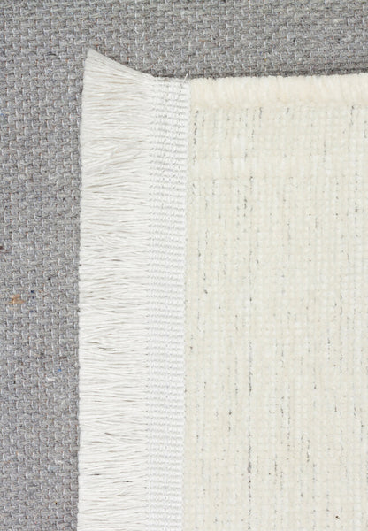 Liza LIZ 02 Beyaz - Düz Pamuk Dokulu Kilim Kaymaz Tabanlı, Yıkanabilir, Modern Uzun Ömürlü Kilim